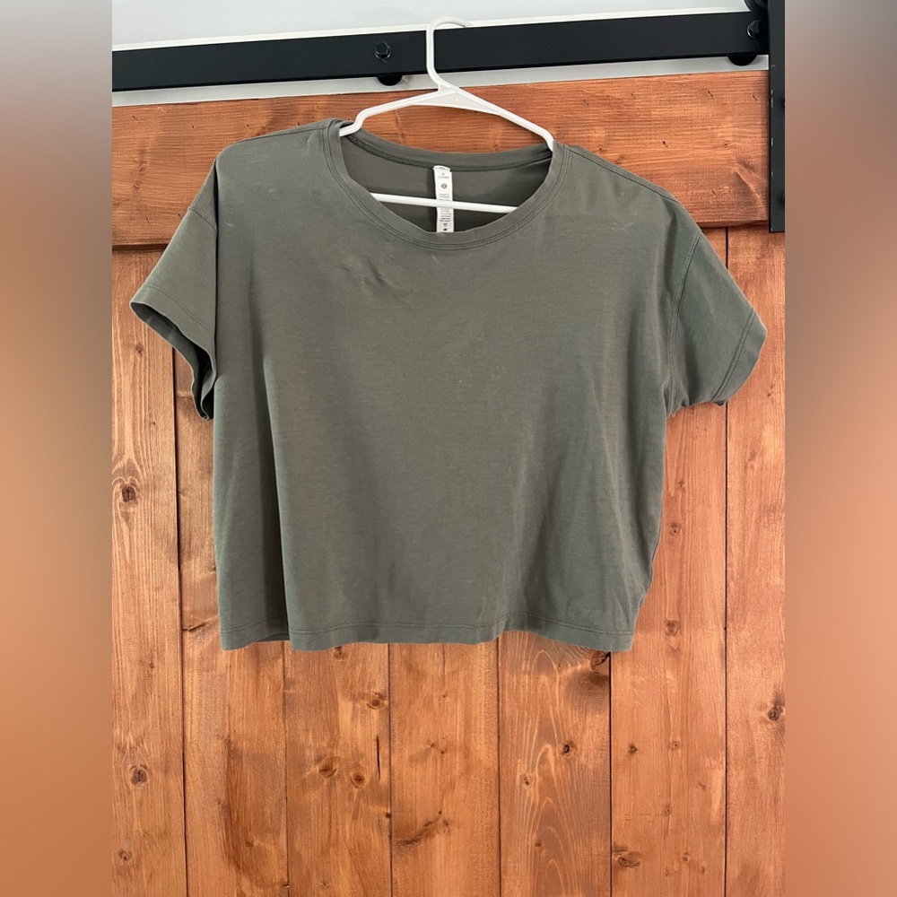 lululemon Sage green Crop Top